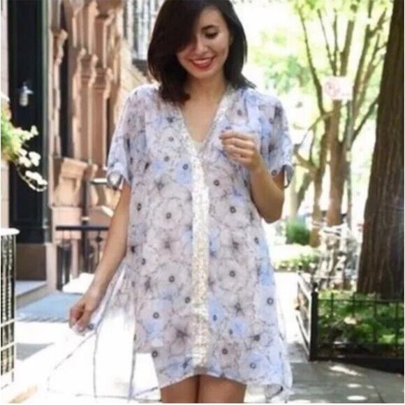 Anthropologie One September Vella Tunic Dress Boho Kimono Dress Small NWOT - Picture 1 of 9